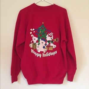 Christmas Bear Sweatshirt Vintage